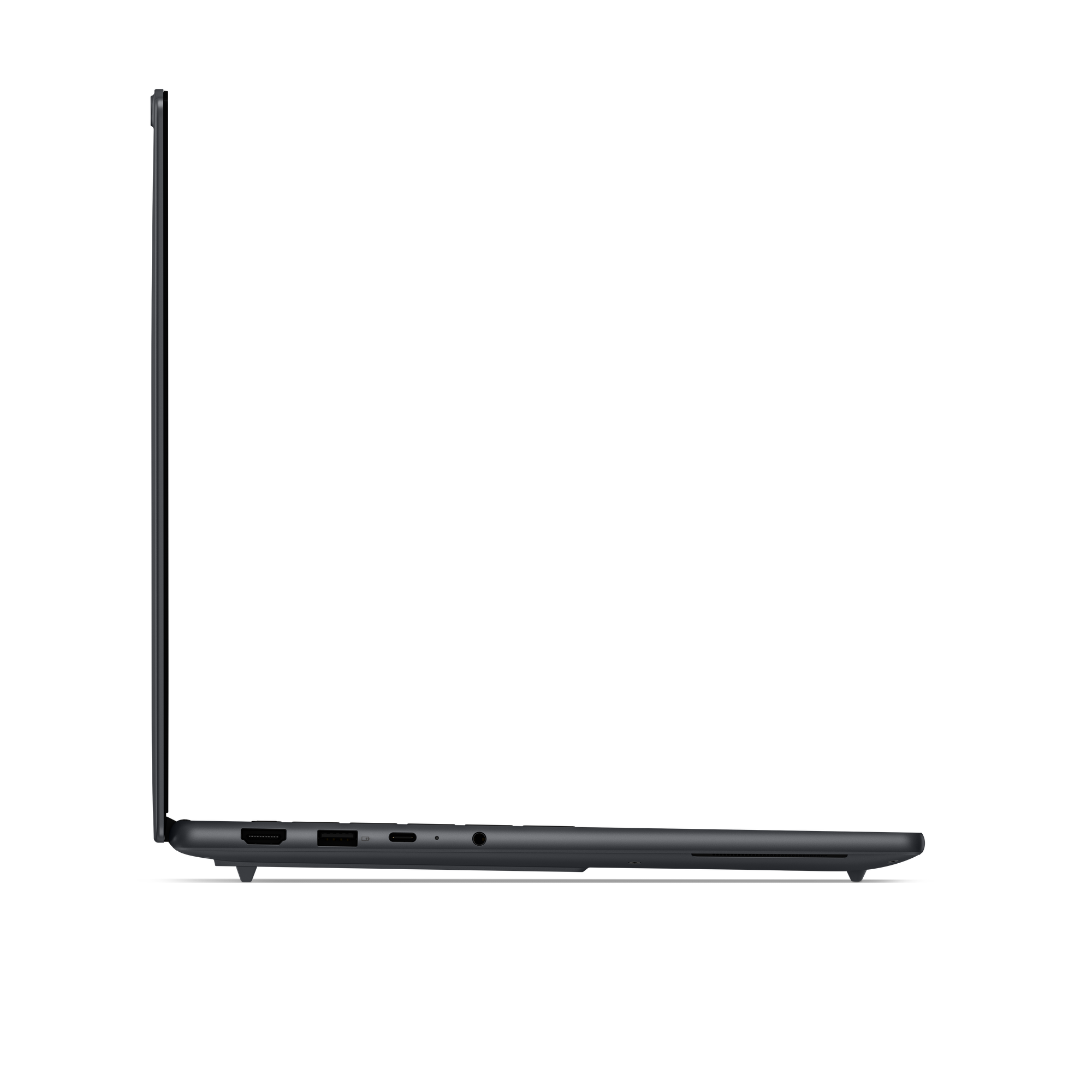 Graues Laptop-Profil mit Anschlüssen