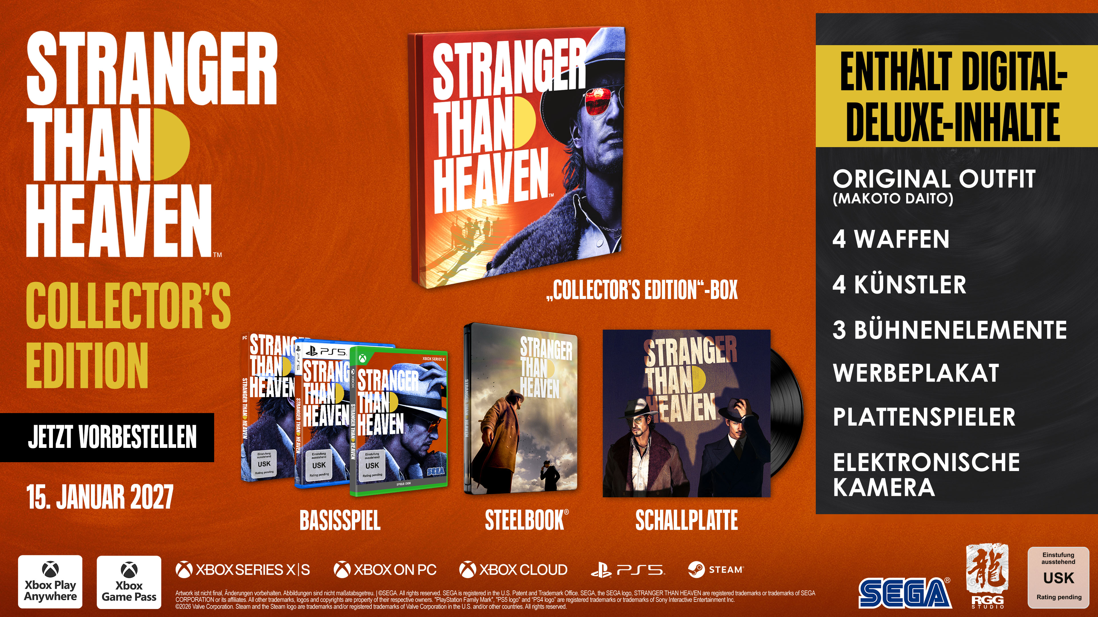 Stranger Than Heaven Collector's Edition: Box, Steelbook, Vinyl & Digital Deluxe Inhalte