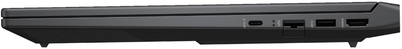 USB-C, USB-A ve HDMI bağlantı noktalarına sahip bir dizüstü bilgisayarın yan tarafı.