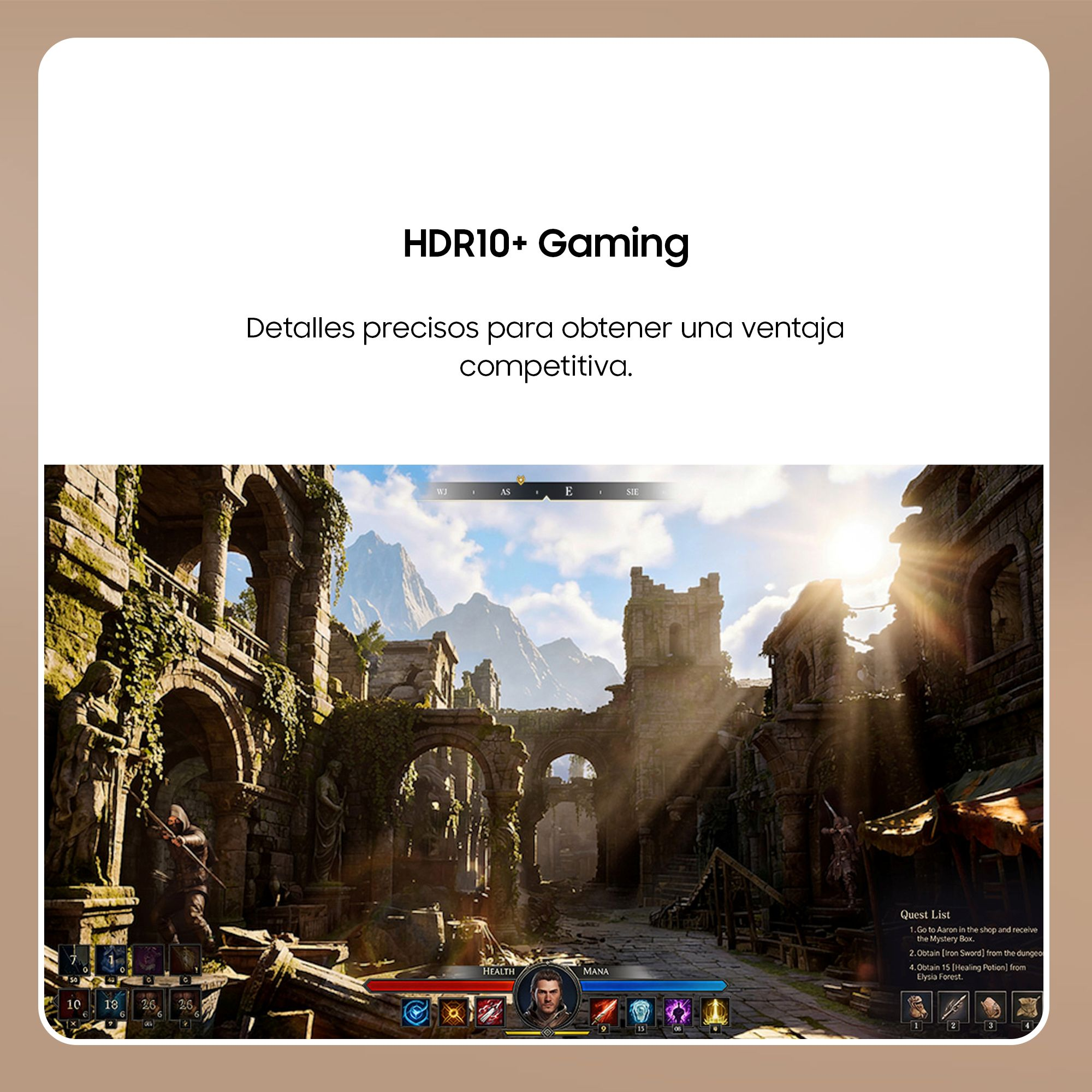 HDR10+ Gaming. Detalles precisos para obtener una ventaja competitiva.