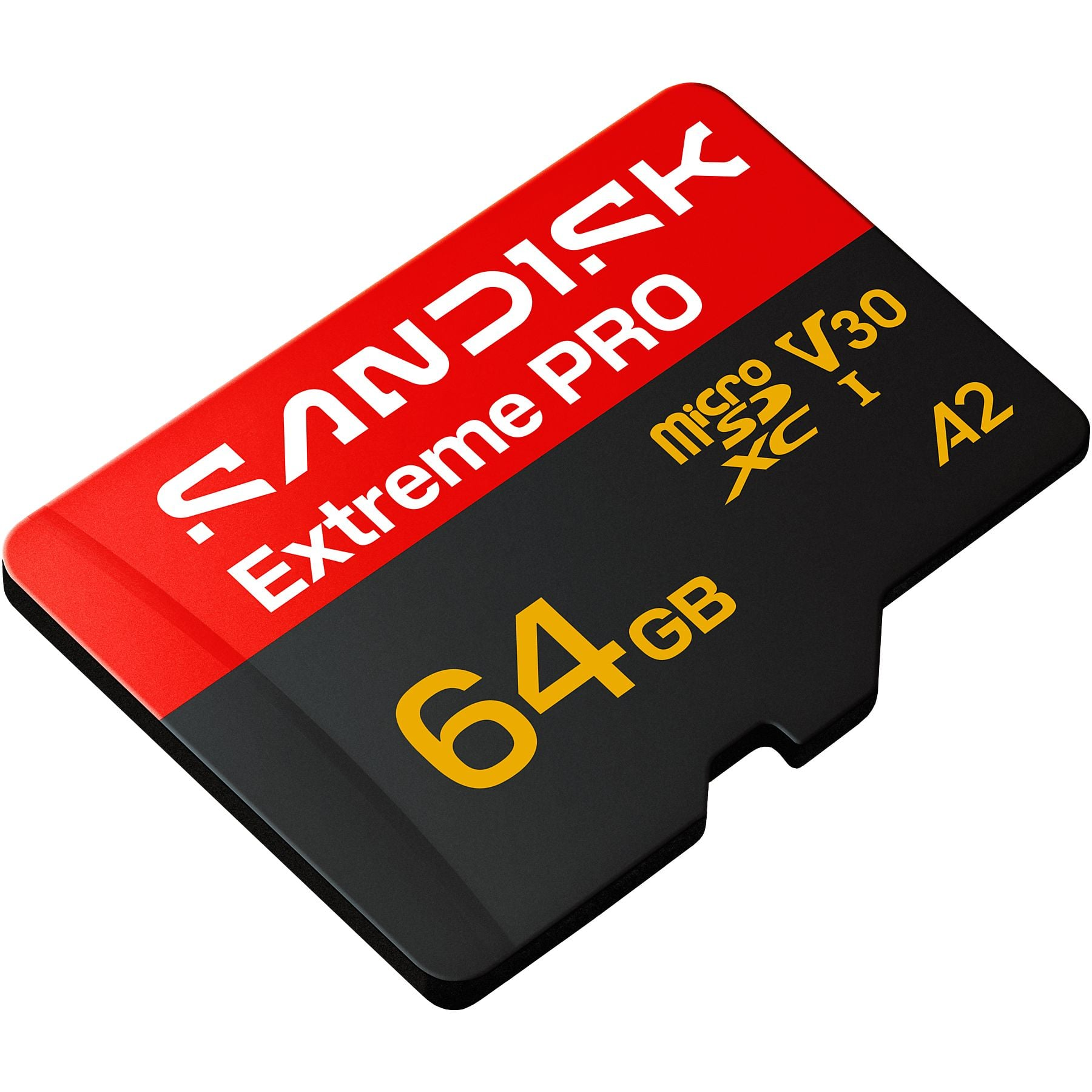 Tarjeta SanDisk 64GB Extreme PRO Micro SDXC con clasificación V30 y A2.