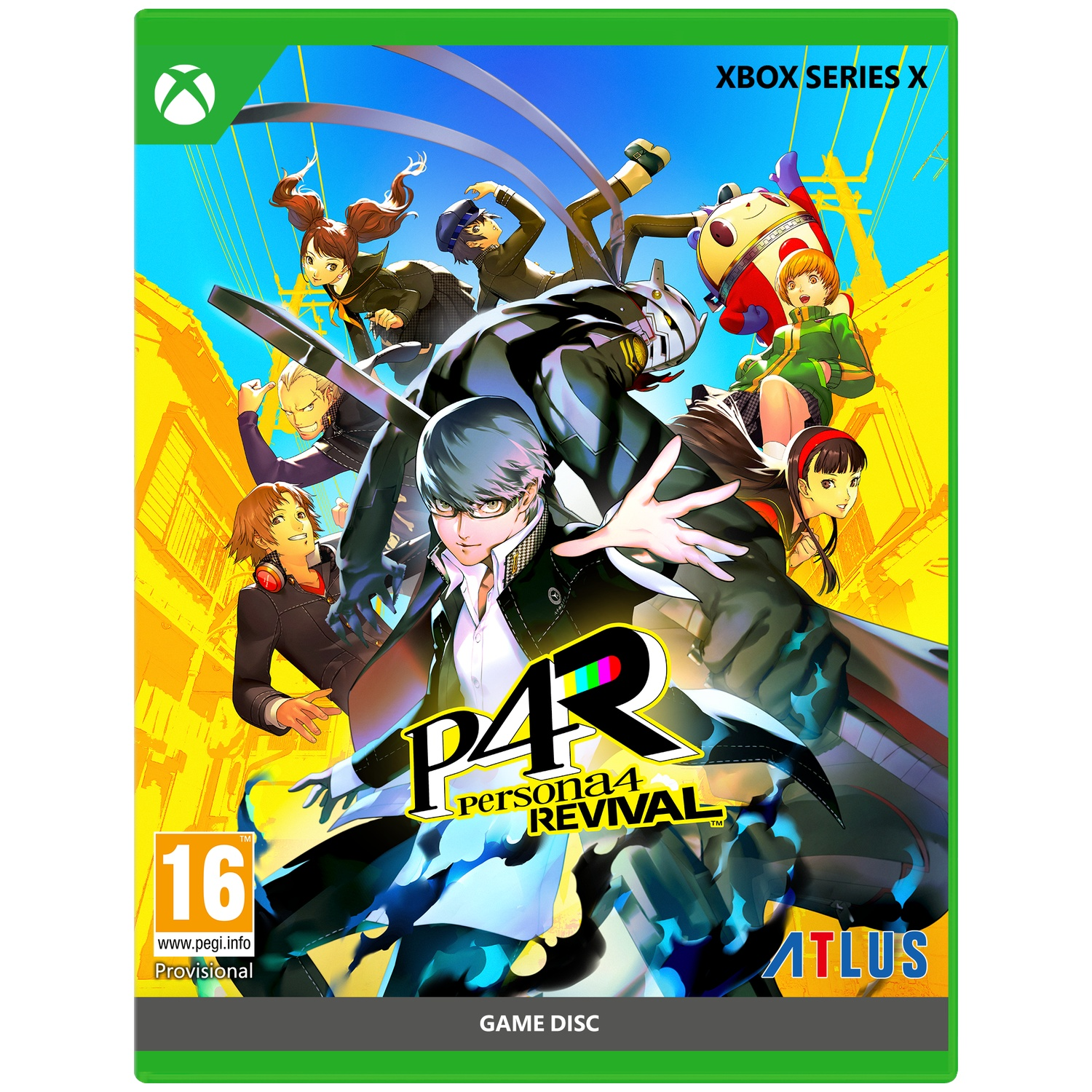 La couverture montre des personnages de Persona 4 Arena Ultimax sur fond jaune.