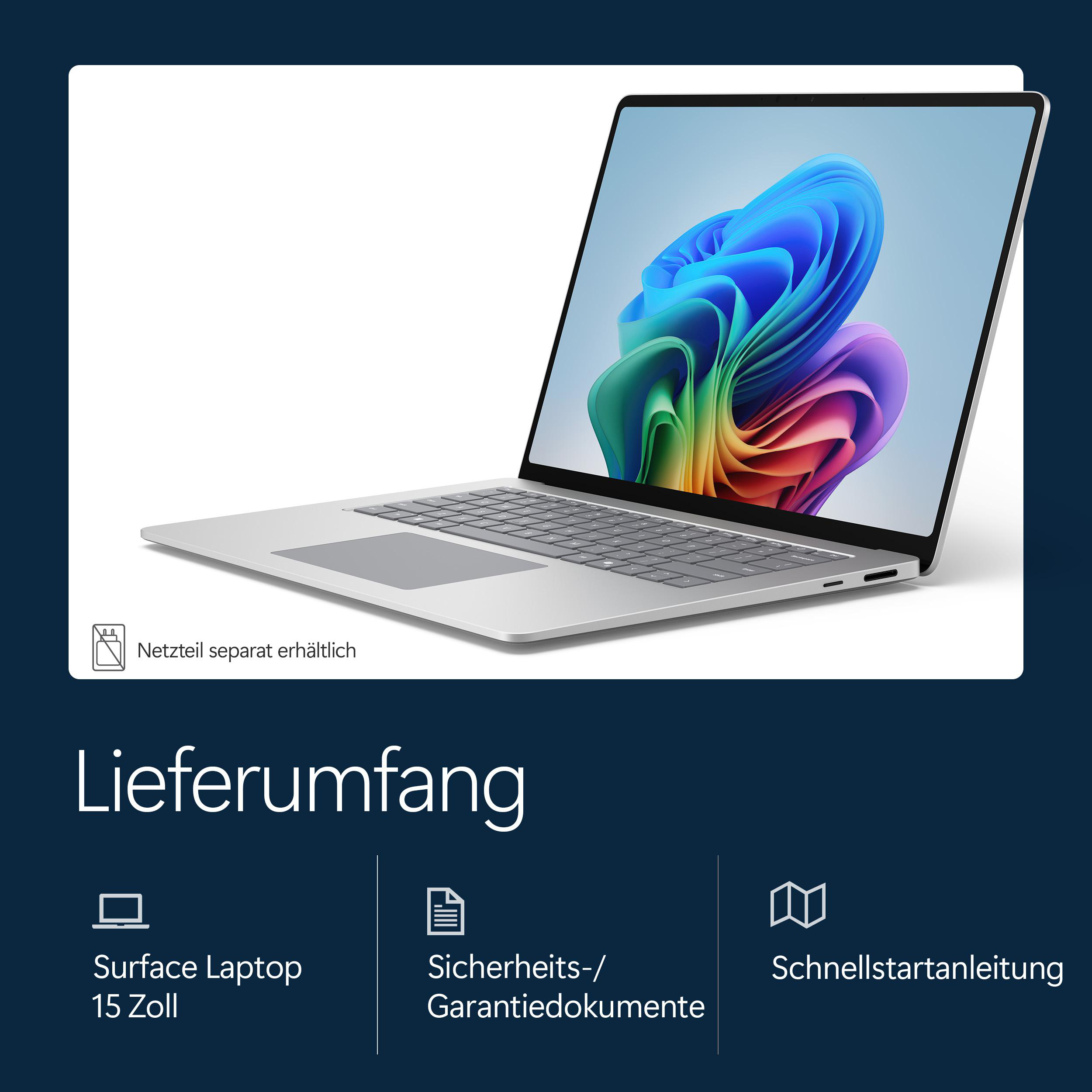 Ein silberner Laptop mit einem bunten Hintergrundbild auf dem Bildschirm.