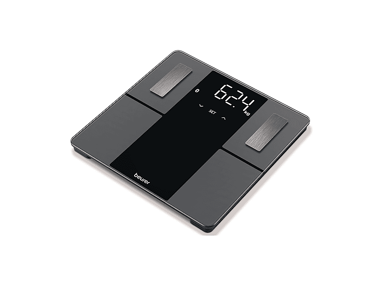 BEURER BF 500 Bilancia Digitale con Bluetooth e App, Analizza Grasso, Massa Muscolare, Ossea, Acqua Fabbisogno Calorico, fino a 180 kg
