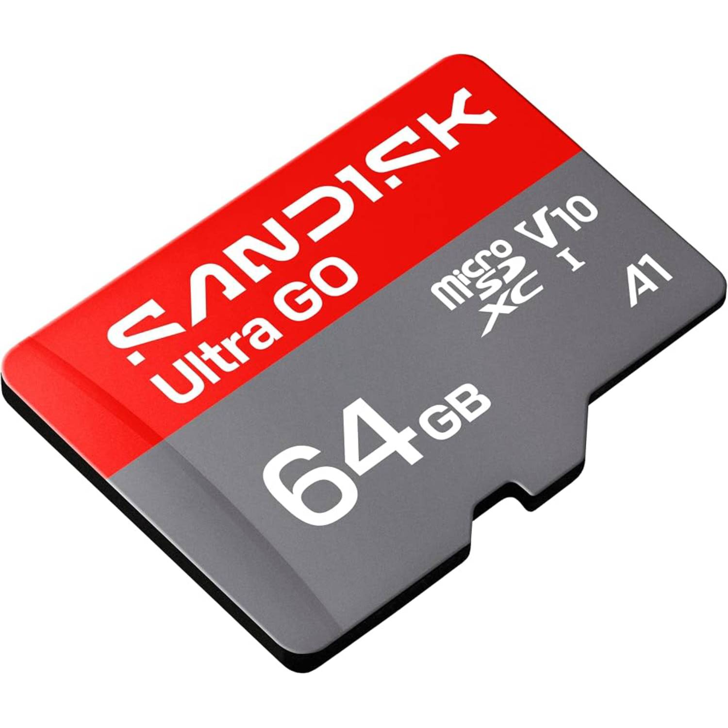 Tarjeta SanDisk 64GB Micro SDXC Ultra GO con clasificación V10 y A1.