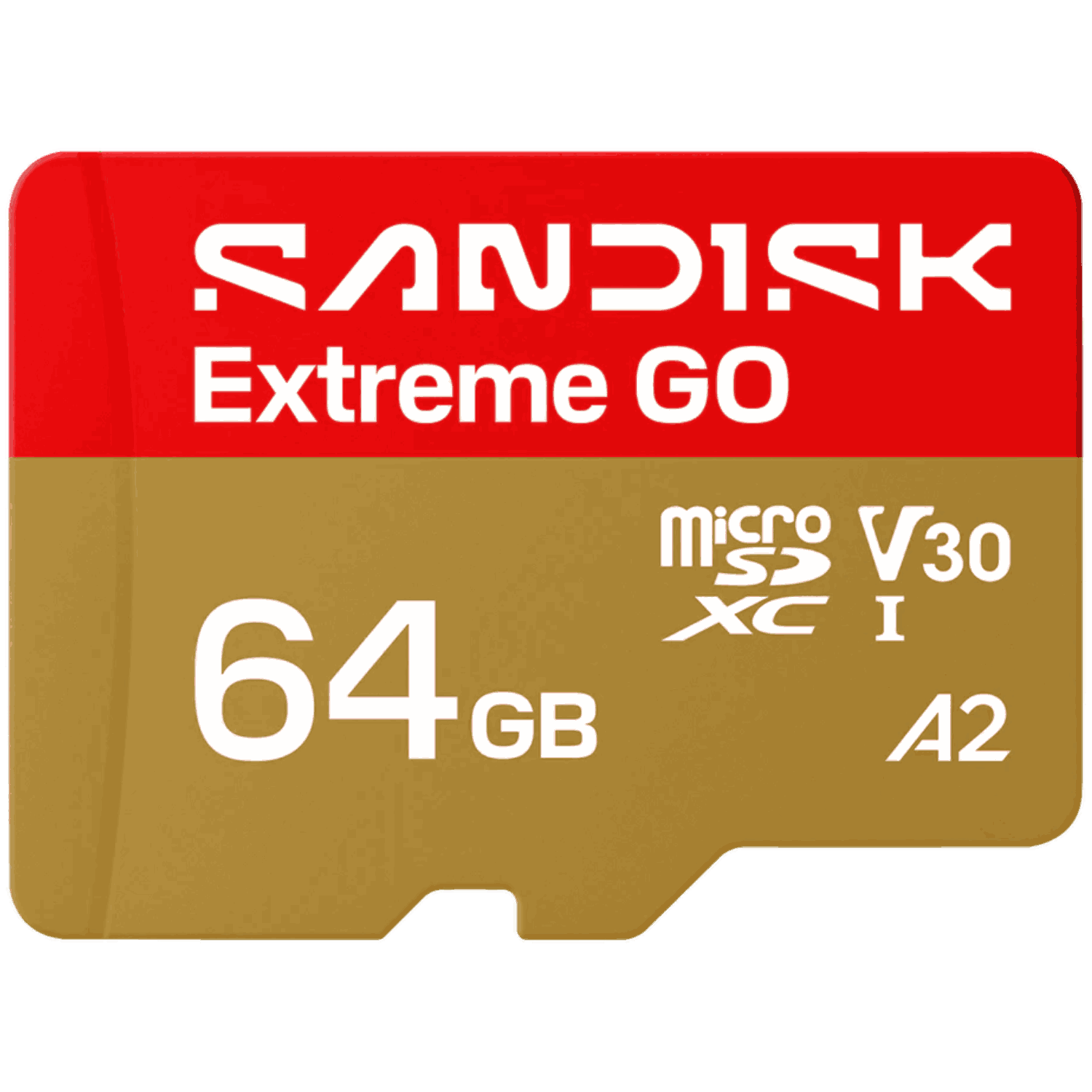 Tarjeta microSDXC SanDisk Extreme GO, 64GB, V30, A2.