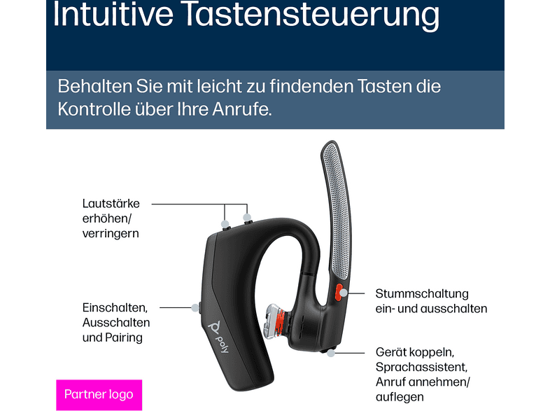 HP Poly Voyager Legend 30 Headset, kabellos, Schwarz — Foto 4 von 5