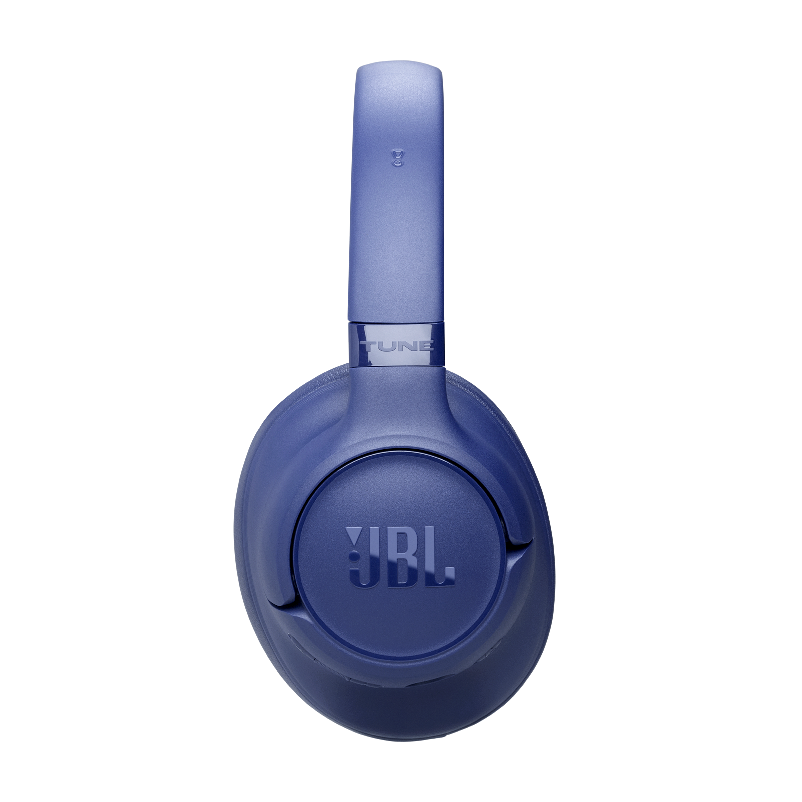 Niebieskie słuchawki JBL z napisem TUNE na pałąku.