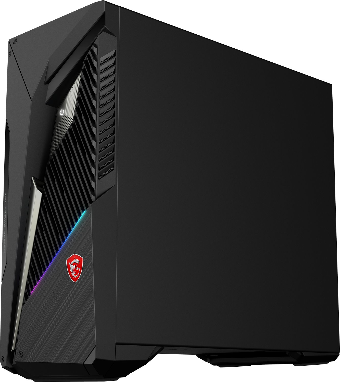 PC gaming negro con logo MSI y detalles RGB.