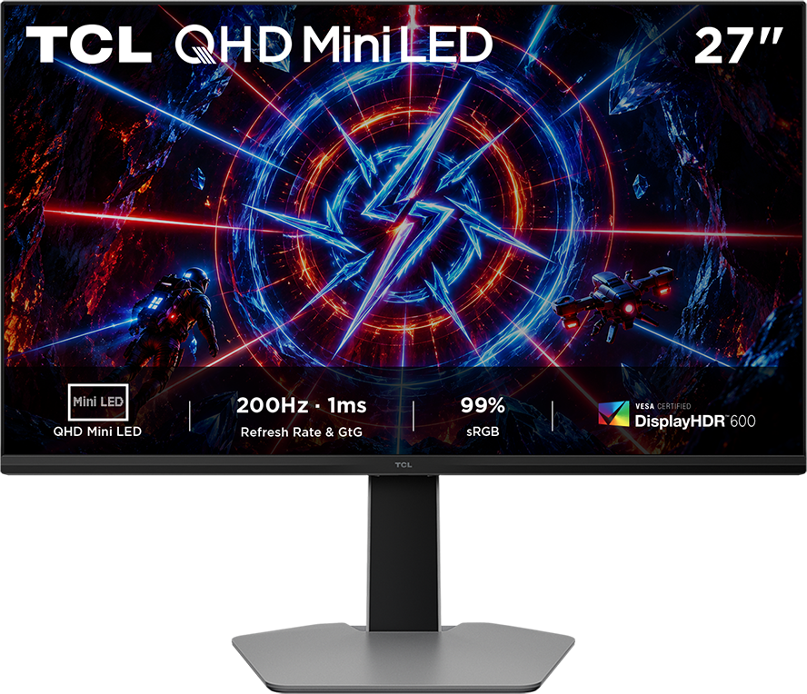TCL 27P2A 27" Sík QHD 200 Hz 16:9 FreeSync MiniLED Gamer Monitor