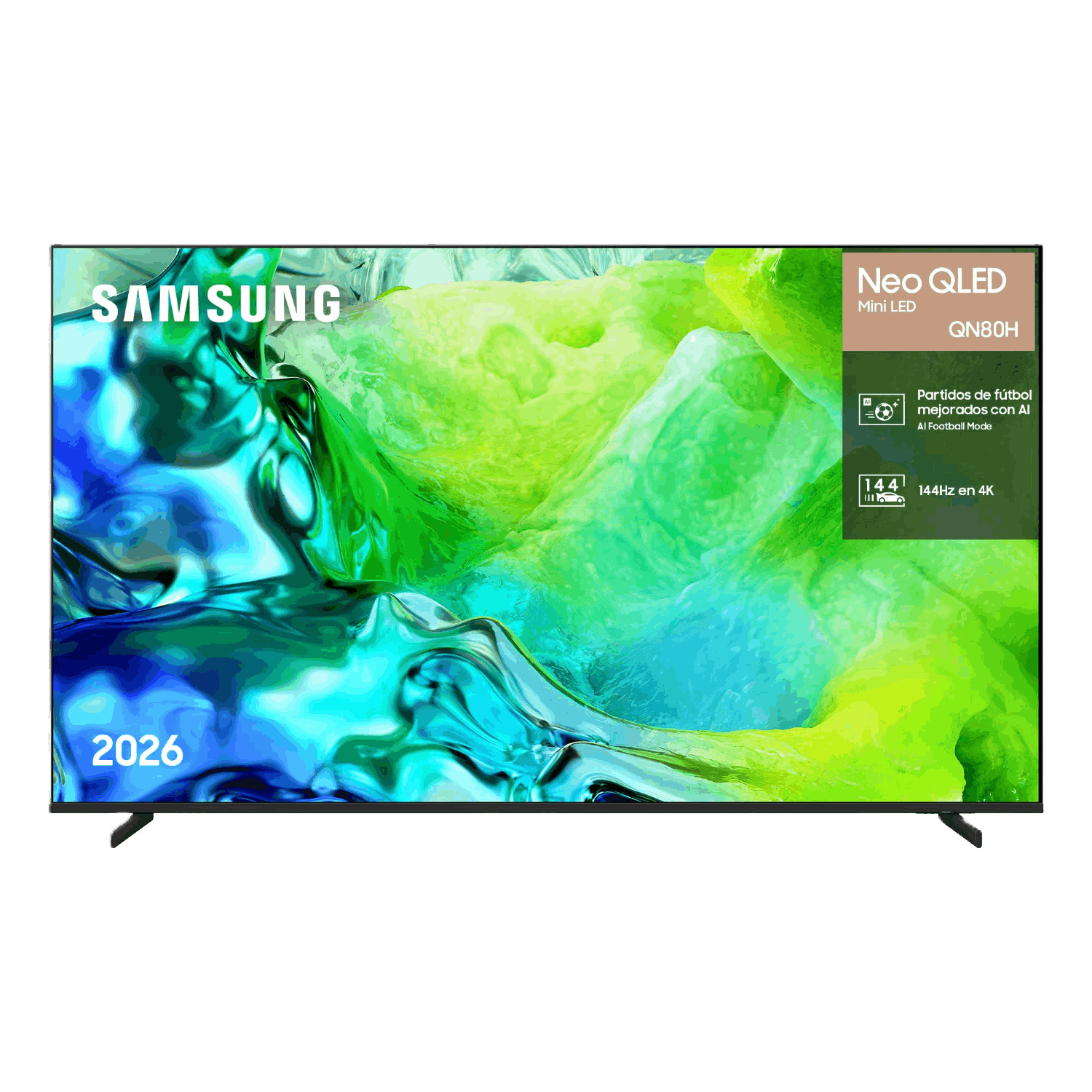 Un televisor Samsung Neo QLED 4K con Mini LED y 144Hz.