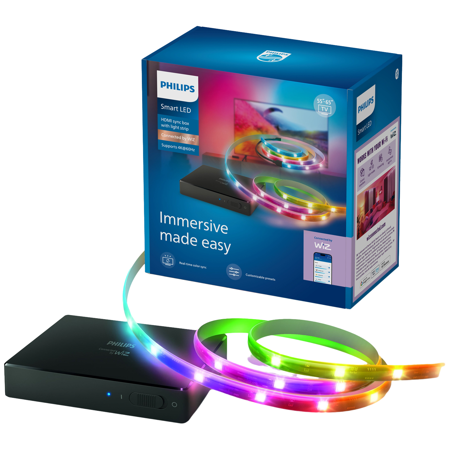 Philips Smart Lighting Smart Lighting - Hdmi 2.0 Sync Box 4k Bij 60hz Wifi Entertainment Starterkit Zwart