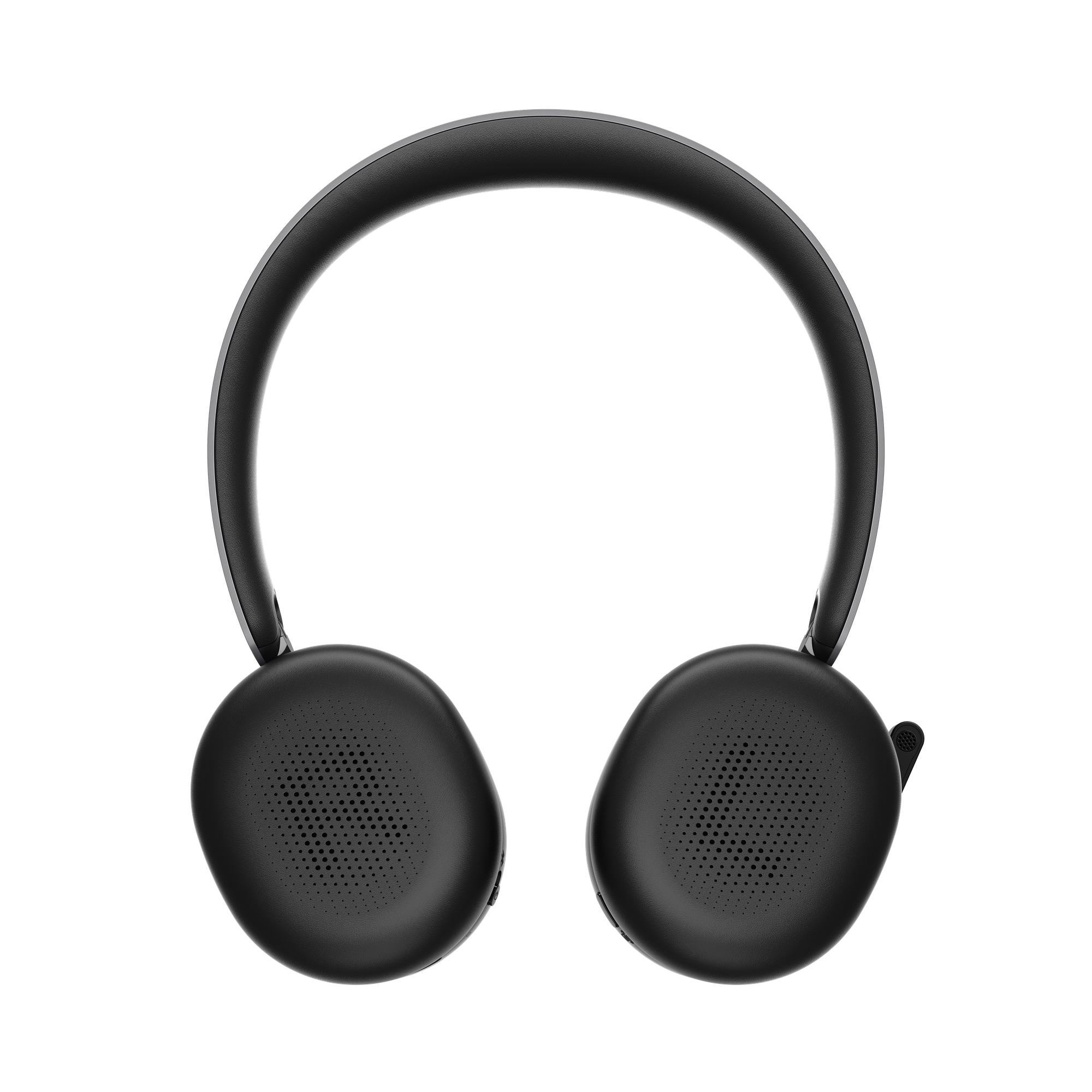 Auriculares negros supraaurales con diadema acolchada y copas redondas.