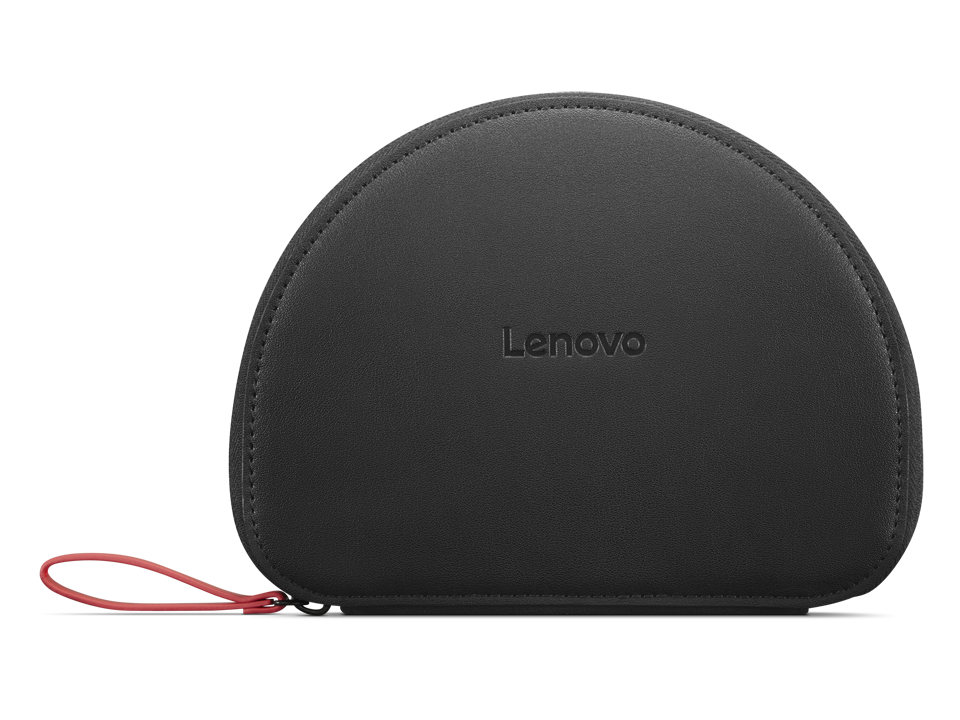 Funda negra Lenovo con asa roja.