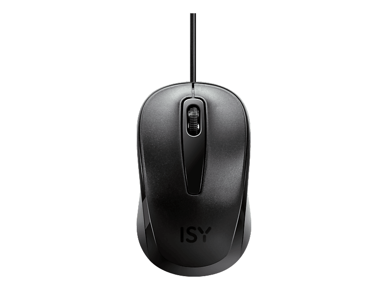 ISY ICM 1000-1 Maus, Kabelgebunden, 1000 dpi, Optisch mit Leuchtdioden, Schwarz