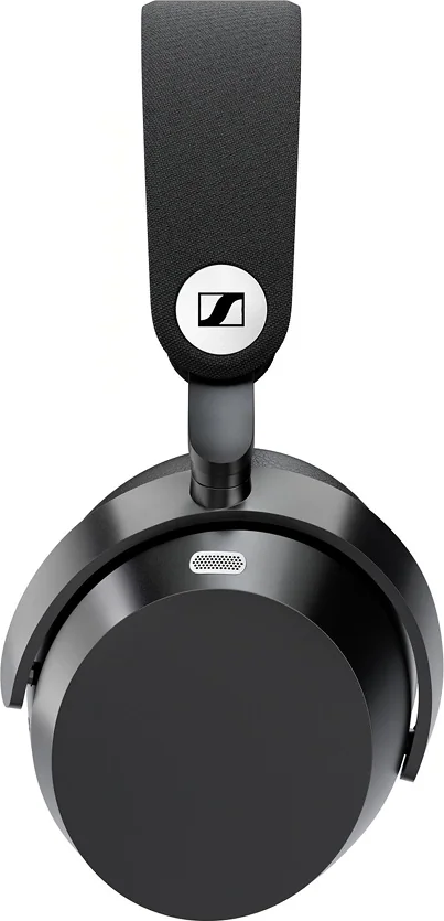 Cuffie nere con logo Sennheiser sull'archetto.