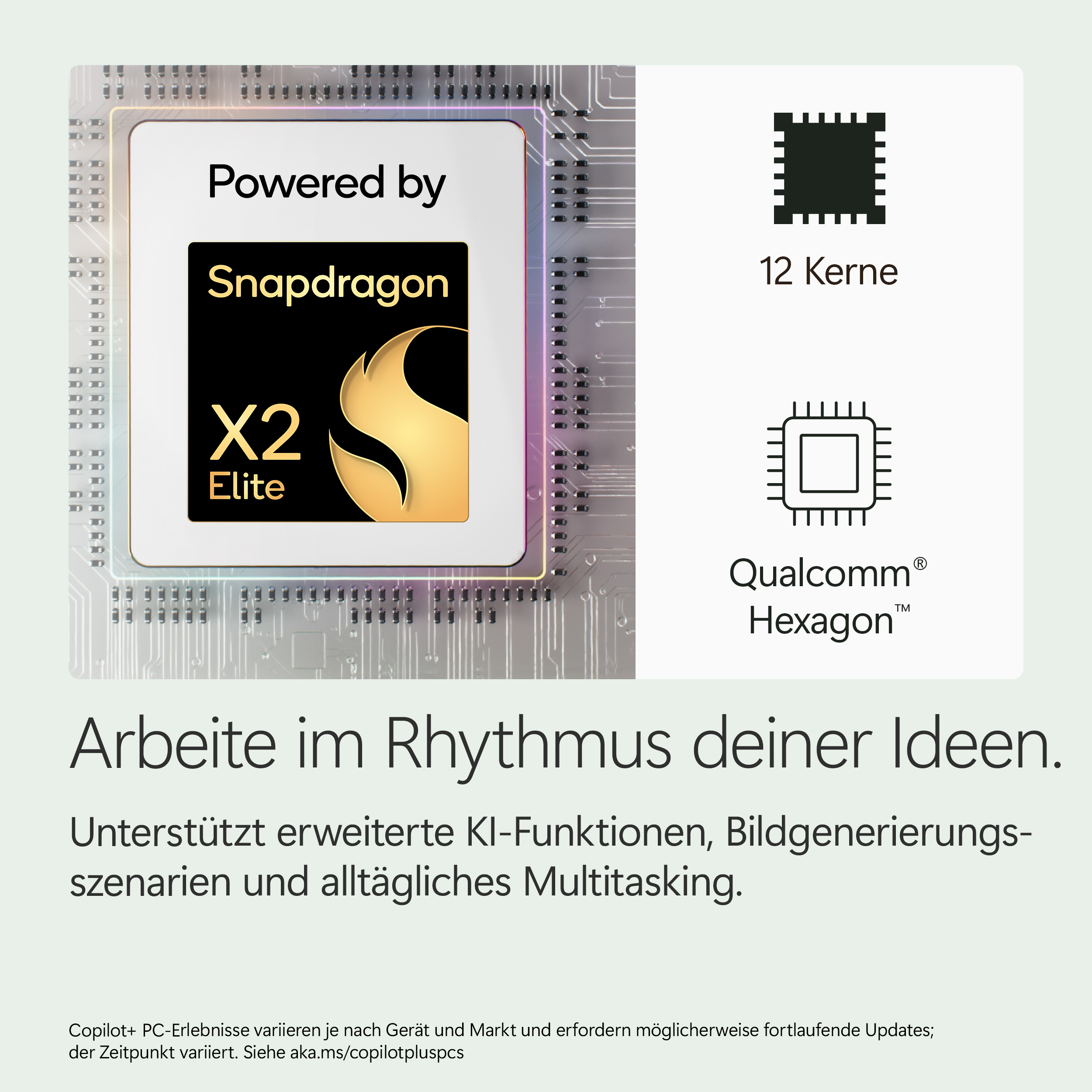 Snapdragon X2 Elite Chip mit 12 Kernen & KI-Funktionen.