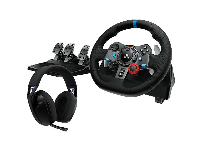 Pack Volant de course Logitech G29 Driving Force + Casque de jeu sans fil G321 Lightspeed
