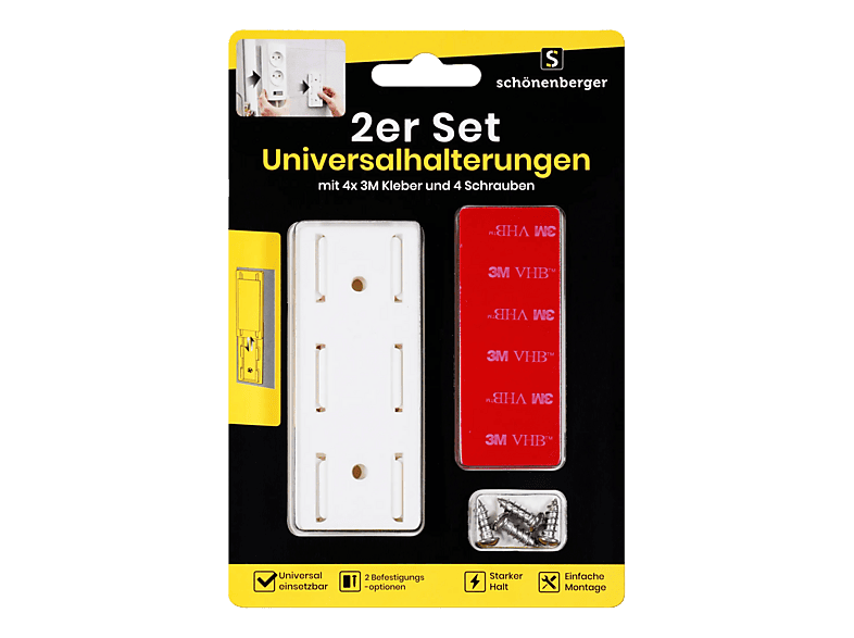 SCHOENENBERGER 49.15 Kabelmanagement‑Halterung Universal 2Stk