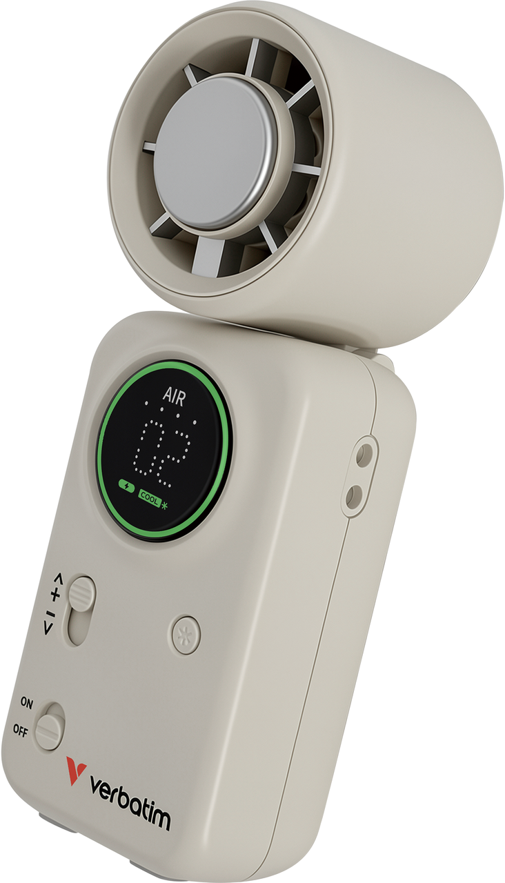 VERBATIM Cool 'n' Go Ice Touch Mini kézi ventilátor, fehér-ezüst (32346)