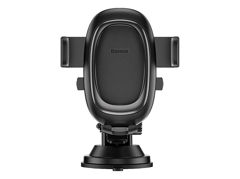 Soporte de móvil para coche - Baseus Clamp-Type Set, Doble modalidad: Ventosa y Gancho rejilla, Sujeción automática, Universal, Negro Cluster