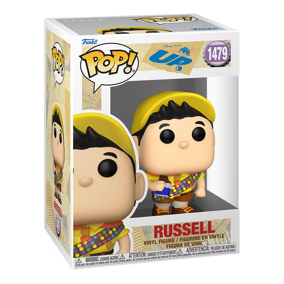 Figura de vinilo Funko Pop! de Russell de 'Up' en su caja original.