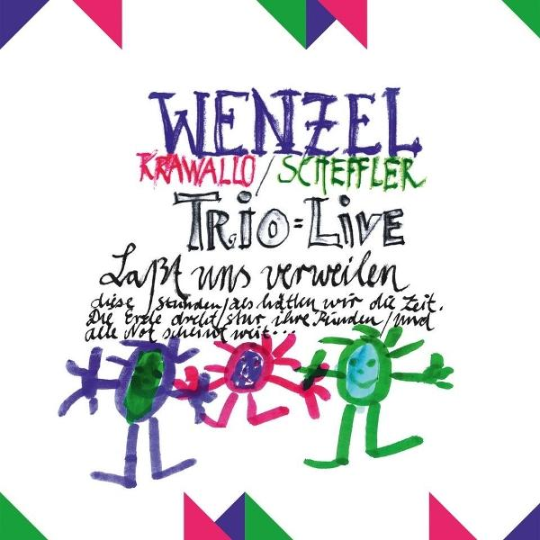 Bunt gestaltetes Cover mit Text und Kinderzeichnungen von drei Figuren.