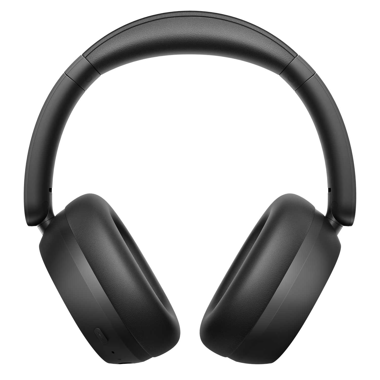 Auriculares negros supraaurales con diadema y almohadillas acolchadas.