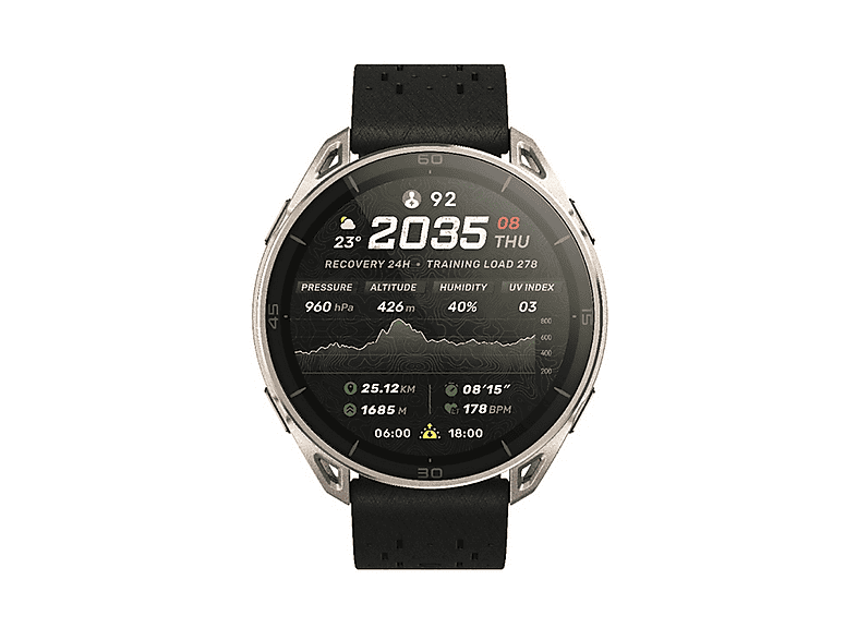 SMARTWATCH AMAZFIT CHEETAH 2 ULTRA, Durata batteria 360 h, Scocca in Polimero rinforzato con fibre, Touchscreen, Compatibile iOS, Android, TITANIUM