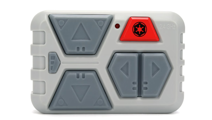 Grauer Star Wars Imperial Controller mit roten und grauen Tasten.