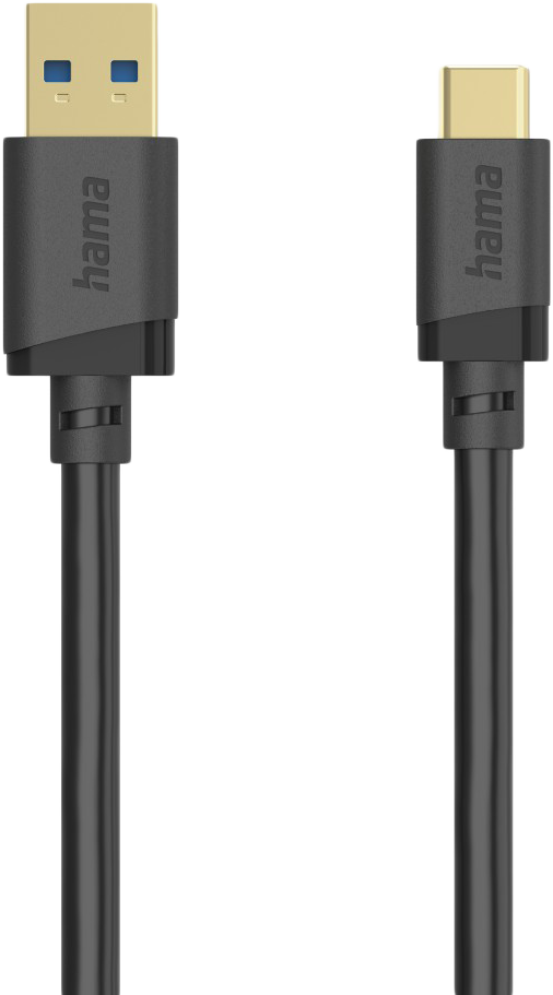 HAMA USB 3.2 Gen1 A-C adatkábel, 5Gbit/S, 1,5 méter, fekete (202006)