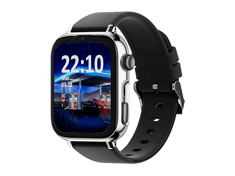 Smartwach infantil – Save Family SaveWatch Plus 2, Correa 22 cm, IP68, WiFi, GPS, 680 mAh, Pantalla AMOLED, Plata/Negro