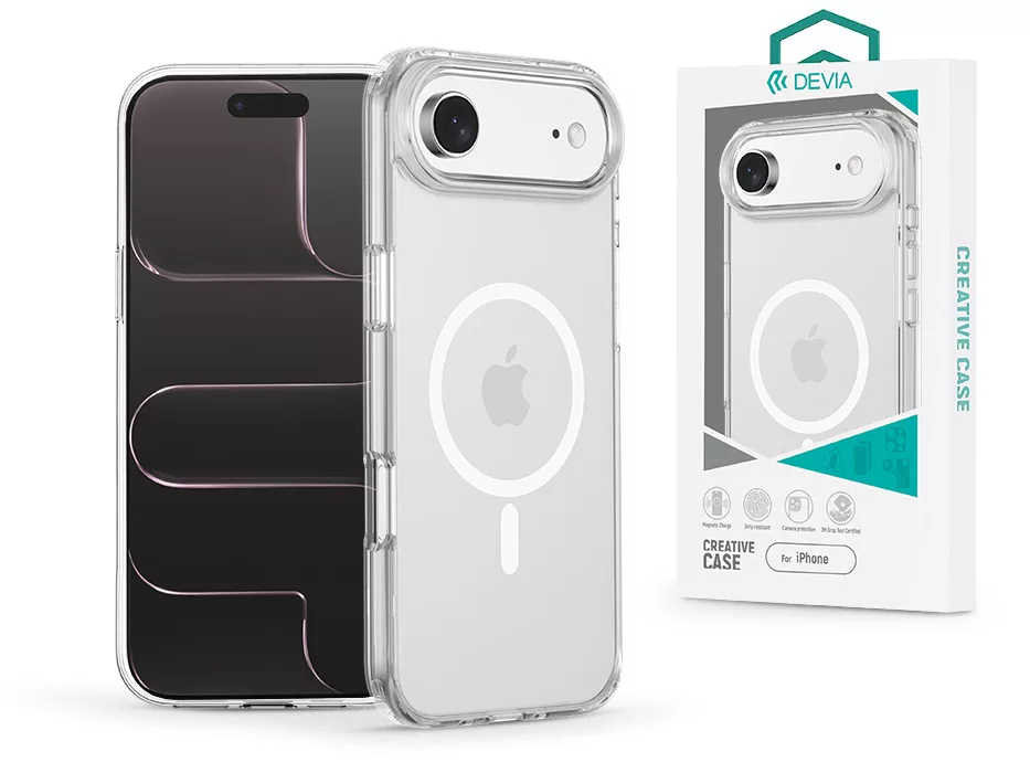 DEVIA Apple iPhone Air Crystal Series Magnetic 360° kameravédős ütésálló tok, átlátszó (ST136250)