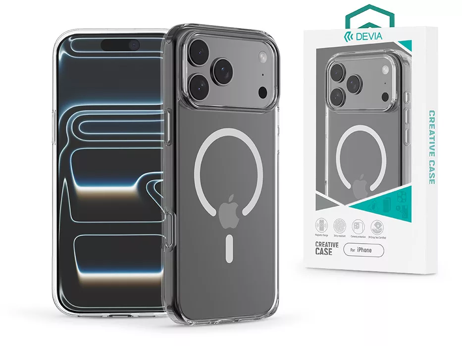 DEVIA Apple iPhone 17 Pro Max Pure Clear Magnetic ütésálló tok, átlátszó (ST132870)