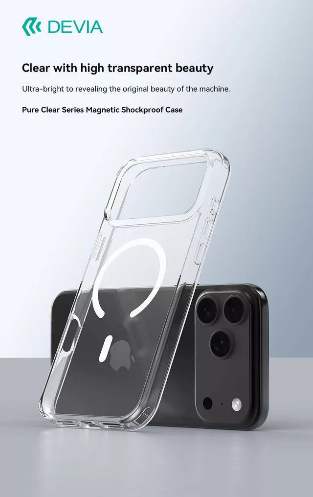 Egy átlátszó telefontok egy fekete telefonra van helyezve.
