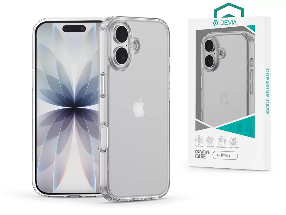 DEVIA Apple iPhone 17 Pure Clear ütésálló tok, átlátszó (ST132399)
