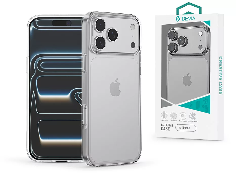 DEVIA Apple iPhone 17 Pro Max Naked Series szilikon tok, átlátszó (ST132832)