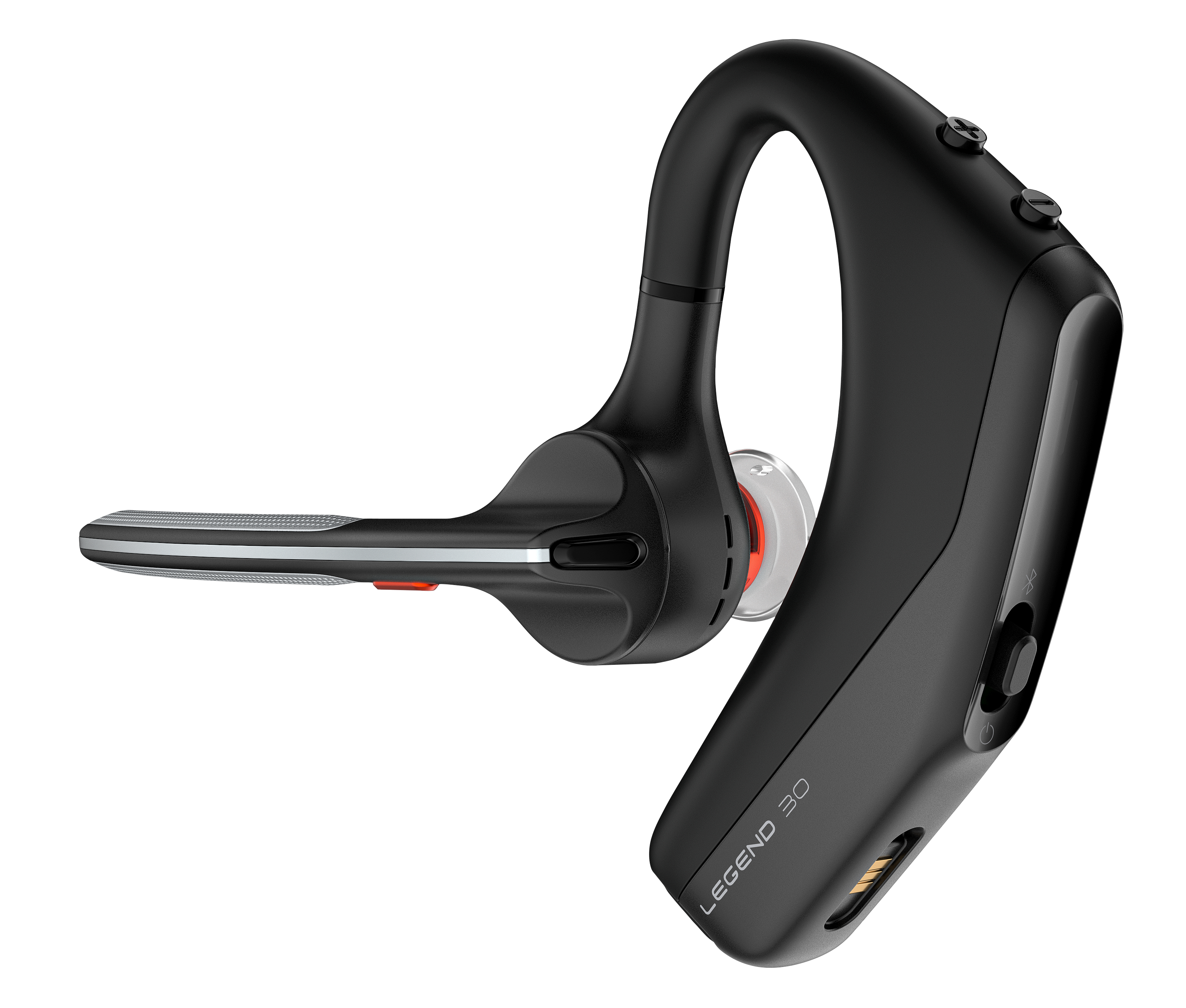 Ein schwarzes Headset mit roten Akzenten und der Aufschrift "LEGEND 30".