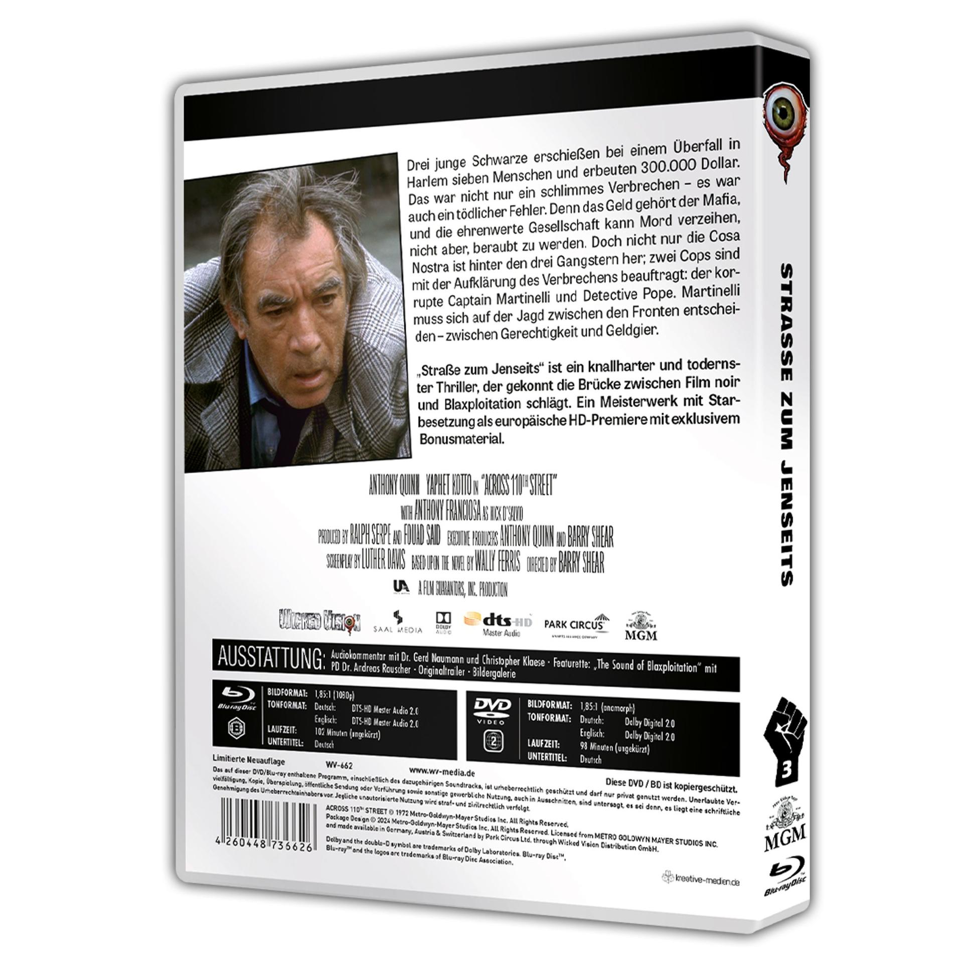 Cover einer DVD/Blu-ray mit einem Mann und Filmdetails.