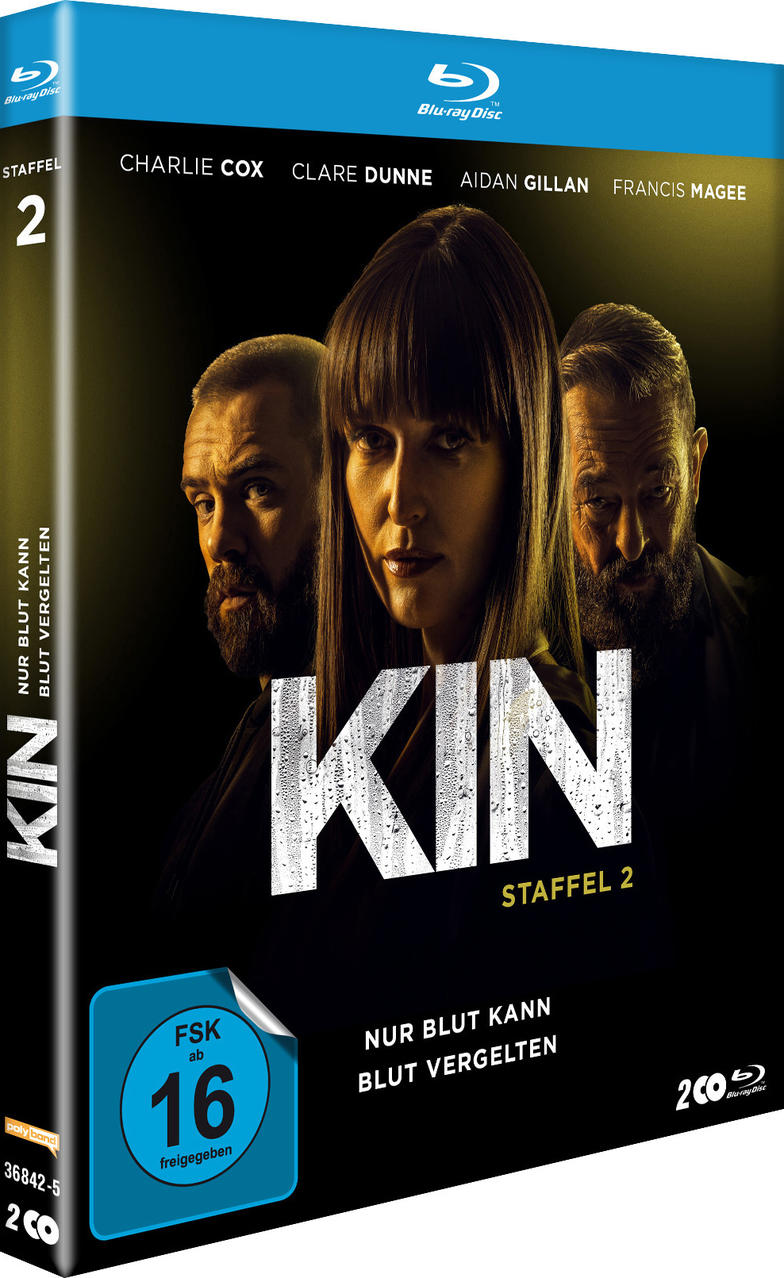 Blu-ray Cover: Drei Personen, Titel "KIN STAFFEL 2". FSK 16.