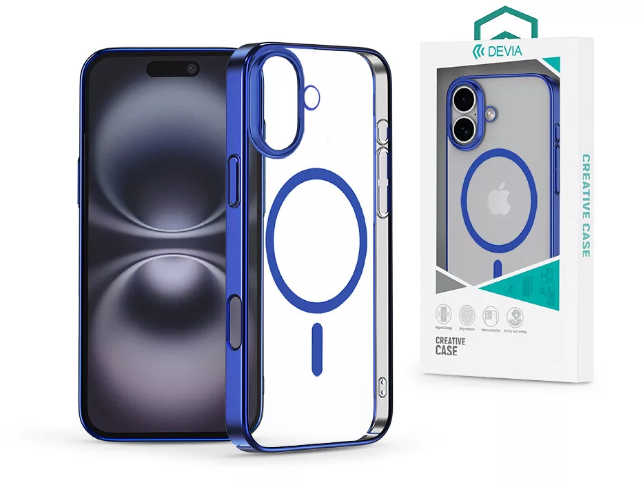 DEVIA Apple iPhone 16 Glimmer Magnetic Series tok, kék (ST116269)