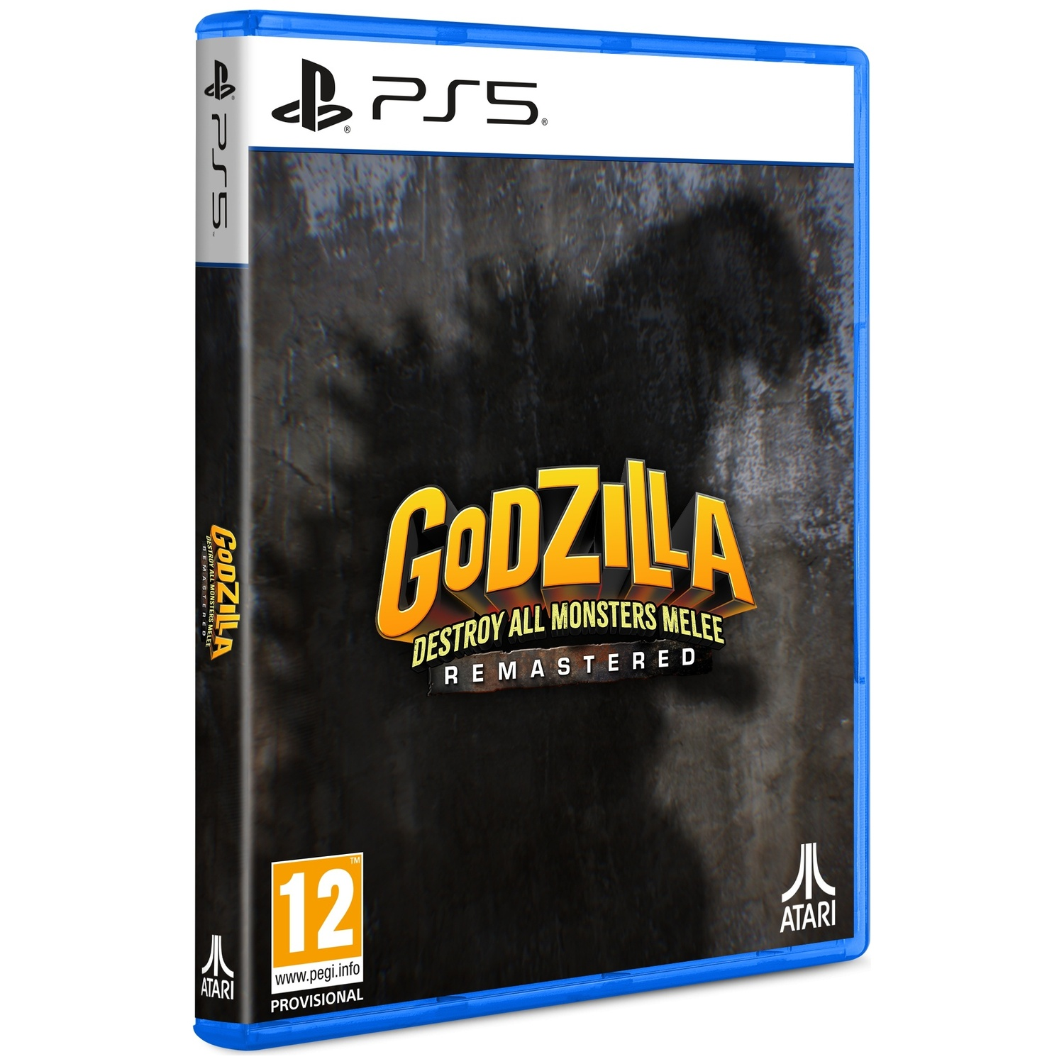 PS5 game case: Godzilla Destroy All Monsters Melee Remastered, 12 jaar.