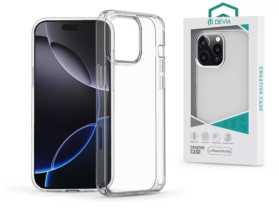 DEVIA Apple iPhone 16 Pro Max Naked Series szilikon tok, átlátszó (ST117310)
