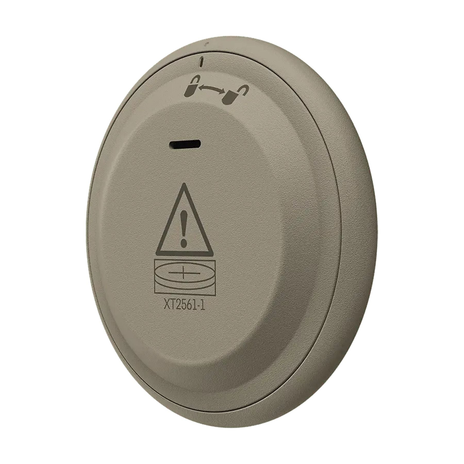 Dispositivo gris con símbolo de advertencia e icono de candado.