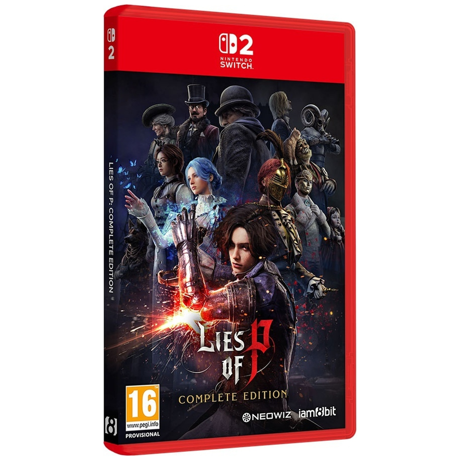Boîtier de jeu Nintendo Switch pour Lies of P: Complete Edition, PEGI 16.