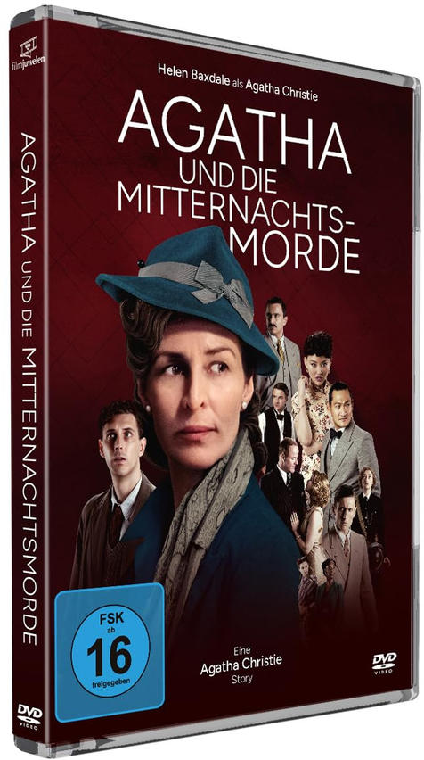 DVD-Cover: Frau mit Hut und Gruppe von Personen im Hintergrund; Titel: Agatha und die Mitternachtsmorde.