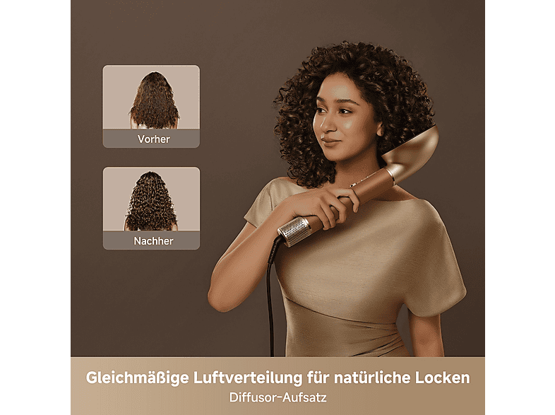 Dreame AirStyle Pro 2 Haartrockner Braun, 1300 Watt, 7 Aufsätze — Foto 2 von 5
