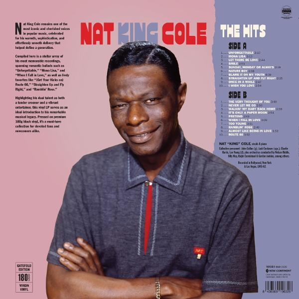 Nat King Cole, ein Musiker, auf einem Albumcover mit Songliste.