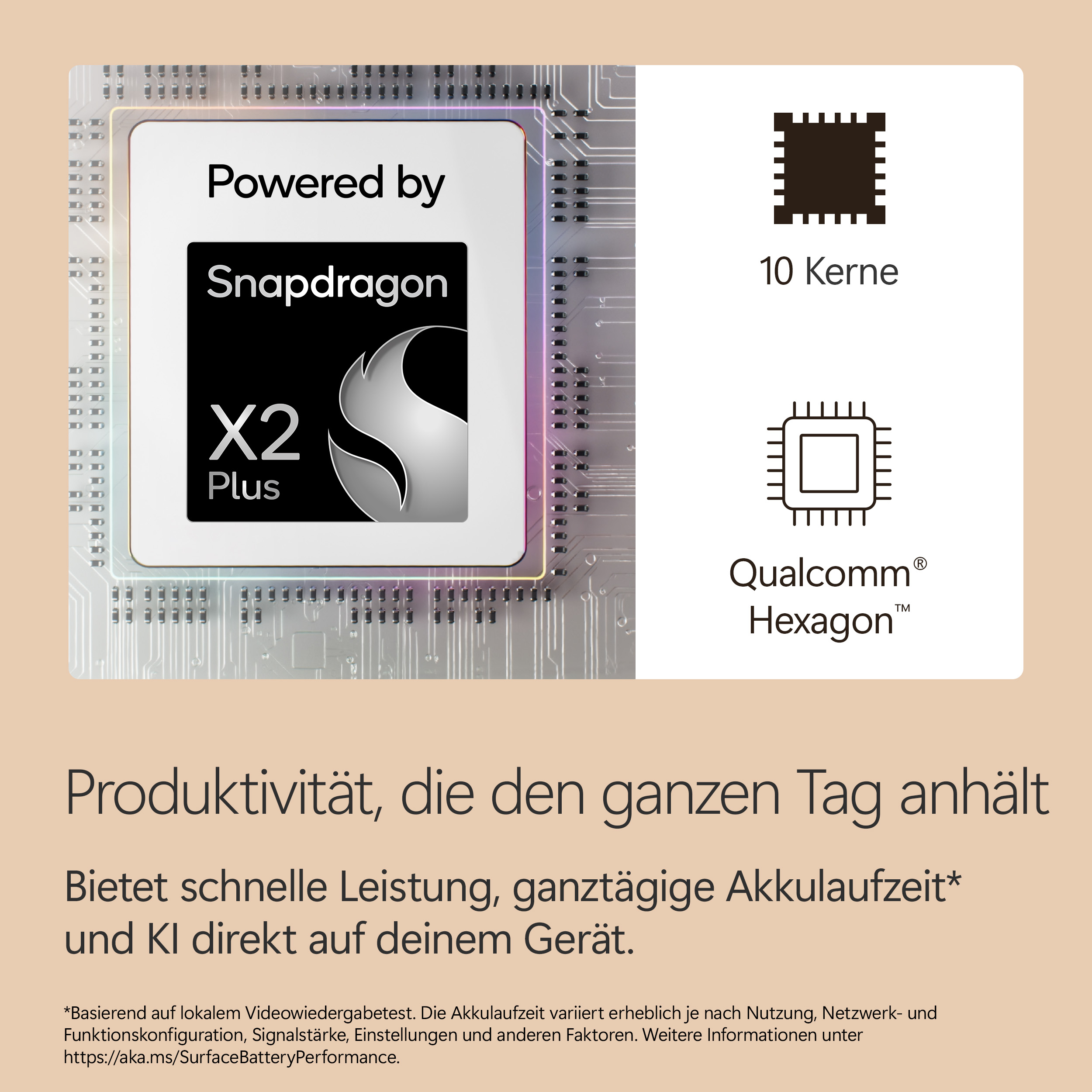 Snapdragon X2 Plus Chip mit 10 Kernen und Qualcomm Hexagon AI