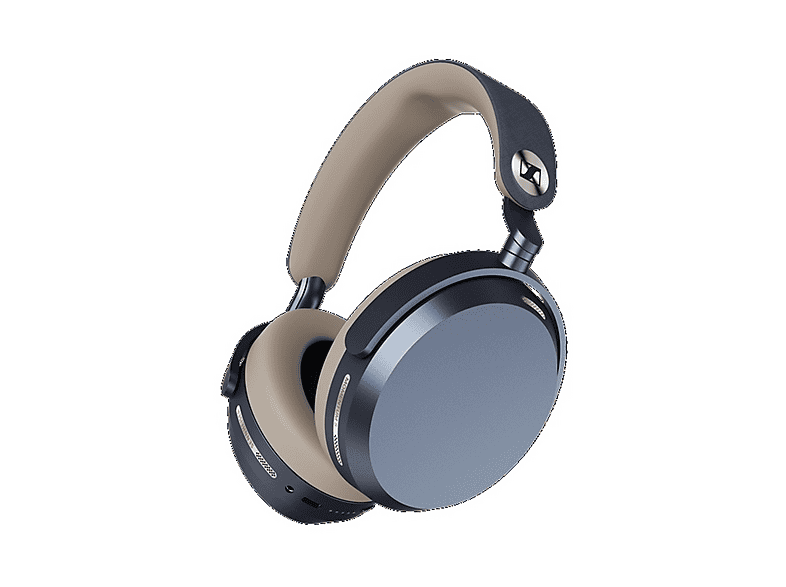 Momentum 5 cuffie wireless - cuffie bluetooth per chiamate di alta qualità, cancellazione adattiva del rumore (anc), 57 ore di autonomia colore denim